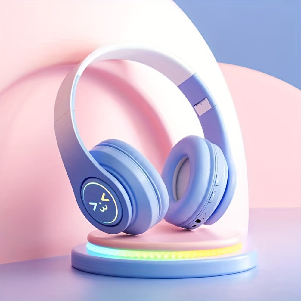 ANC Wireless Headphones Bluetooth 5.3 Foldable Lightweight Over-Ear with Mic – Powerful Bass Stereo for Home Office Travel – Christmas Birthday Gift