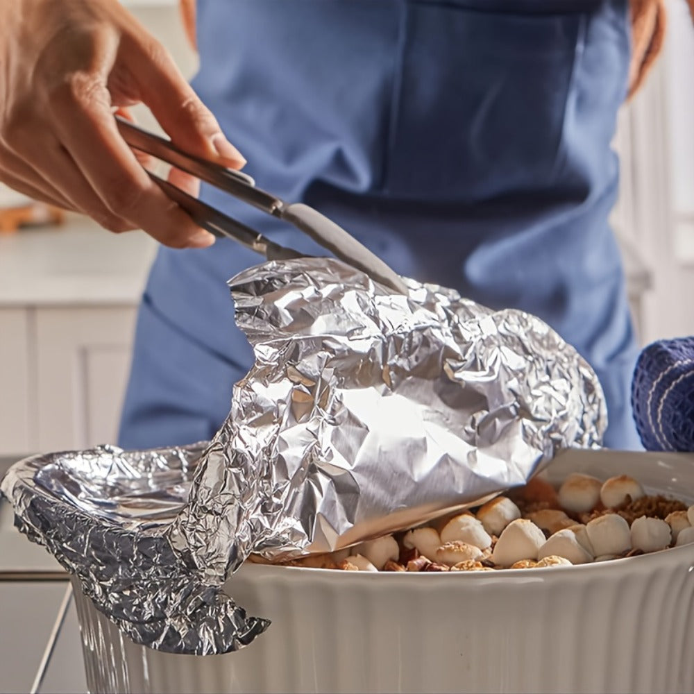 Heavy Duty Aluminum Foil Roll 12 Inch Wide Restaurant Grade – Food Safe Disposable Wrapping for Burritos, Hot Dogs & Sandwiches | Pack of 2 (300 Sq Ft) or Pack of 3 (225 Sq Ft) for Food Service & Catering