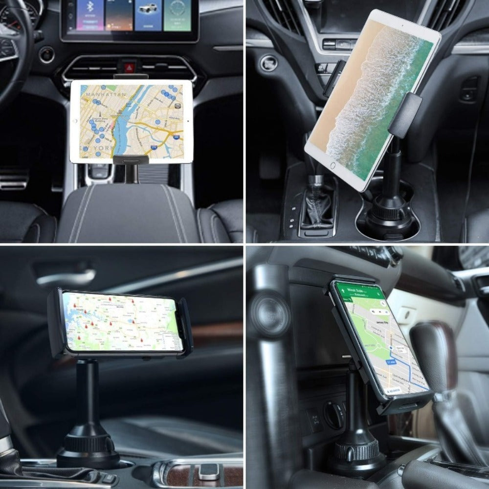 Car Headrest Tablet Holder Adjustable Clamp Mount for iPad iPhone Android Tablets 4.3-11 Inch Universal Backseat Tablet Stand 10.57 Inch Height Adjustable Arm Road Trip Travel Companion Black