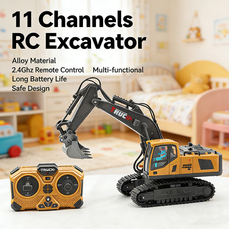 RC Construction Vehicle Toy with Excavator and Multi-Vehicle Options