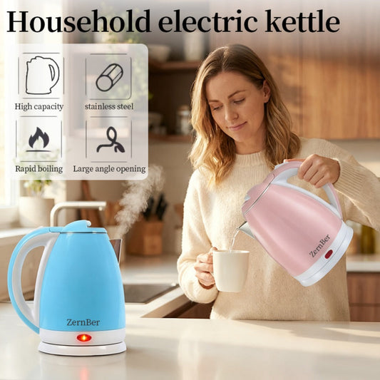 Electric Kettle, 60oz 1000W, LED Indicator and Auto Shut-Off, Blue