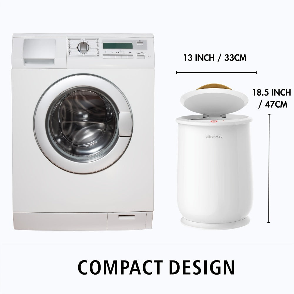 Electric Towel Warmer Bucket Ultra Large Capacity - Fits Two 40"x70" Towels Blankets Bathrobes, ETL FCC Certified, 1-Hour Auto Shut Off, Fast Heating Spa Bathroom Warmer, Gray & White