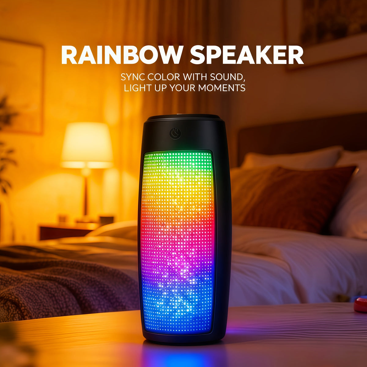 Triangular Portable Bluetooth Speaker Outdoor Wireless Rechargeable Stereo Subwoofer with HD Sound, Multi-Style Cinema Audio System for Camping Travel Home Party Use