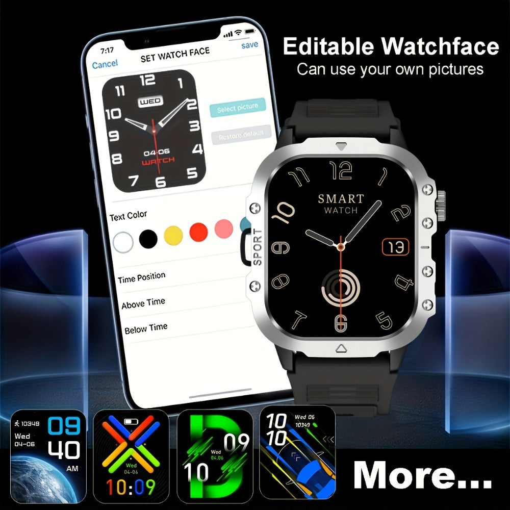 Multifunctional Smartwatch 100+ Sport Modes, Fitness Tracker & Step Counter Pedometer, Heart Rate SpO2 Sleep Monitor, Smart Notifications, Outdoor Activity Watch – Compatible with Android & iPhone, Gift for Men & Women