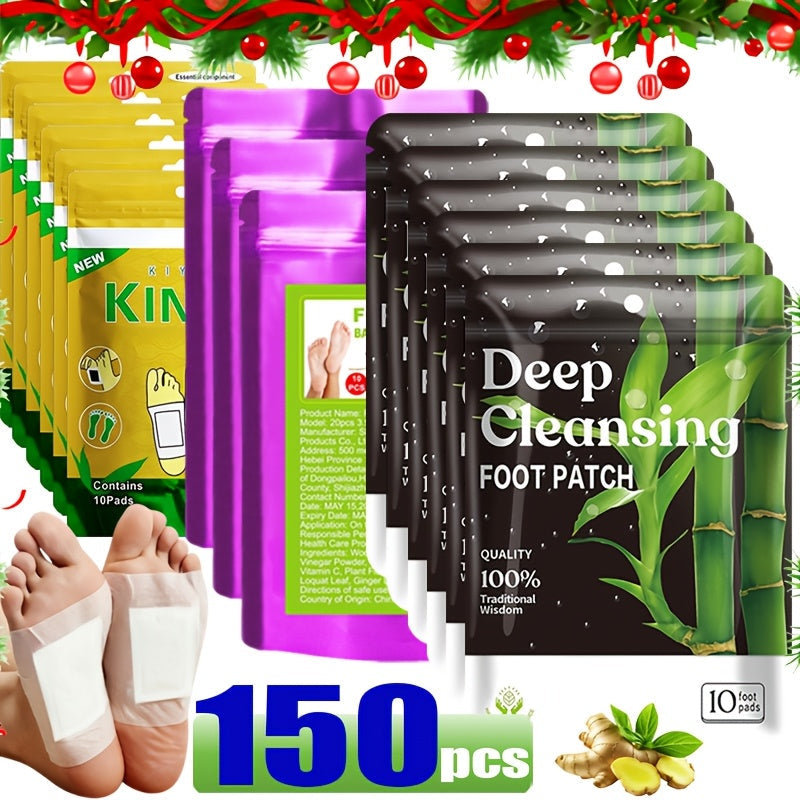 Detox Foot Patches with Bamboo Vinegar Ginger & Lavender — Natural Plant Formula Deep Cleansing Overnight Foot Pads, Moisturizing Soothing Foot Care for Tired Aching Feet, Home Spa Wellness Gift
