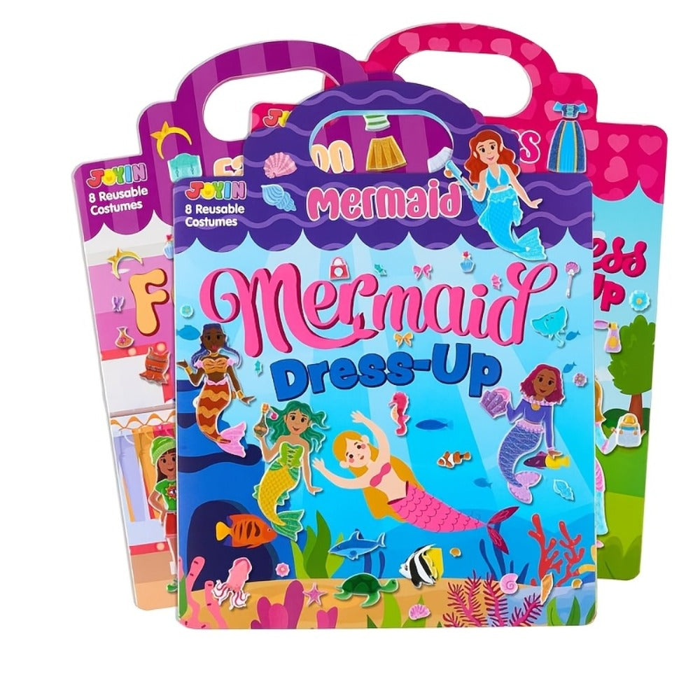 Reusable 3D Foam Sticker Books for Kids, 3 Themes, 195+ Stickers