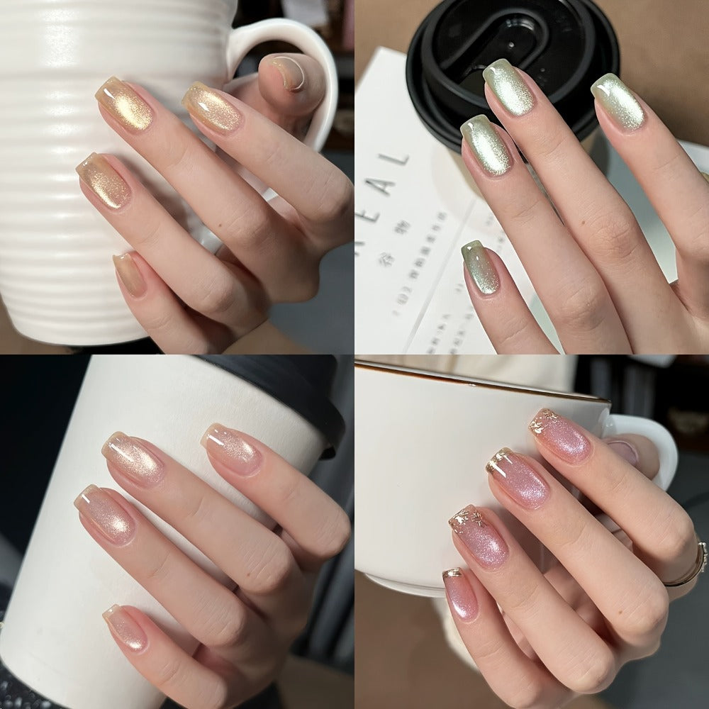 BORN PRETTY Cat Eye Gel Polish 6PCS Flowing Series Magnetic 10ml Alcohol Free Soak Off LED UV 30-Day Wear – Flowing Cat Eye Nail Art Gel Set for Salon & DIY Manicure, Nail Gift for Women