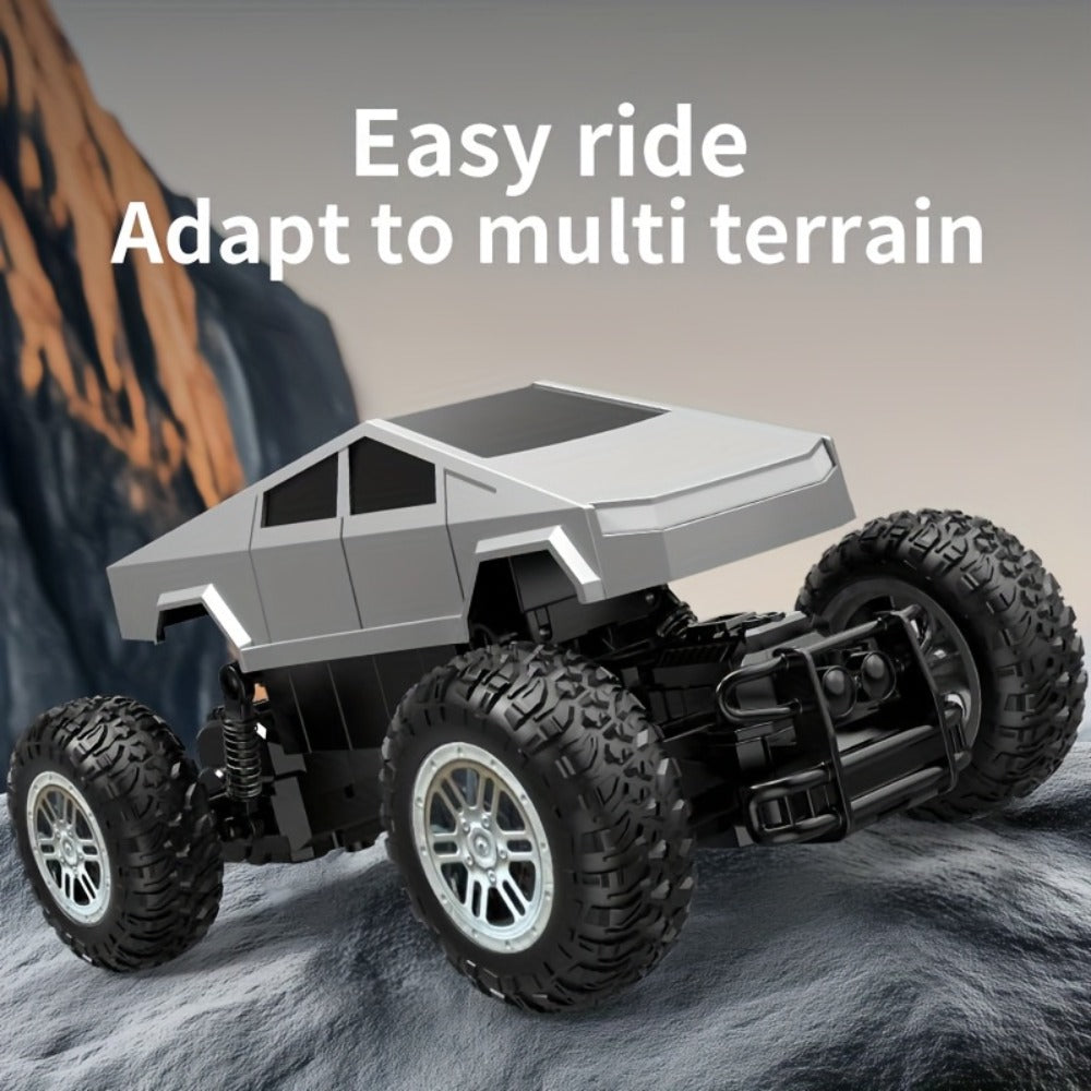 1:16 RC Monster Truck, 4WD Off-Road Pickup with LED Lights and 45° Climbing