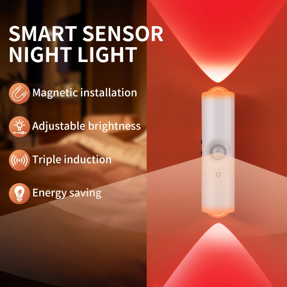 RGB Magnetic Night Light LED Ambient – Multi-Color Motion Sensor, No-Drill Magnetic Install, Long Battery Life for Living Room, Bedroom, Hallway, Stairs & Bar (1pc or 5-Pack)