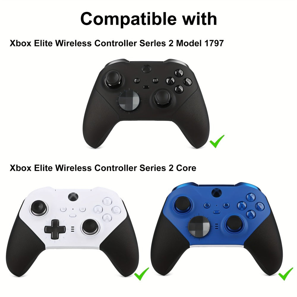 Xbox Elite Controller Series 2 Accessories 13-in-1 Replacement Kit - Paddles Thumbsticks Analog Sticks 2 D-Pads Repair Tool Stainless Steel Parts Set for Xbox Elite 2