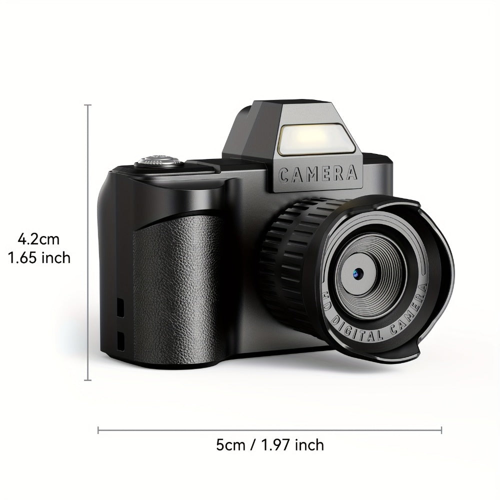 Mini Pocket Camera Retro Vintage Thumb Size with LED Flash, Multiple Filters & 64GB Memory Card – USB Rechargeable Keychain Digital Camera for Kids, Teens & Creative Photography Gifts