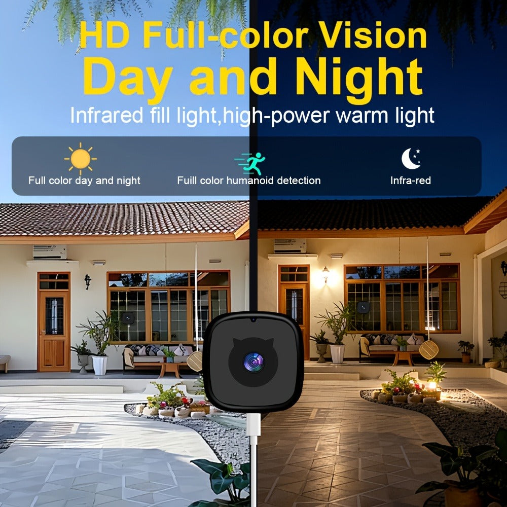 3MP FHD Window Security Camera with AI Motion Detection & Full-Color Night Vision – Dual Band 2.4G/5GHz WiFi, Wide Angle, App Control, 1/2/4 Pack for Home Office Surveillance
