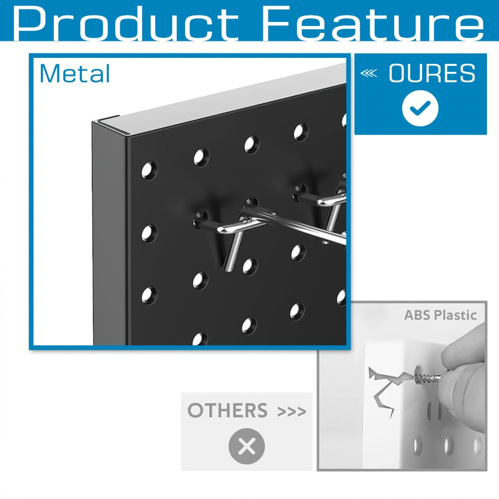 Pegboard Hooks Organizer Kit 278pcs with Bins – 1/8 & 1/4 Inch Peg Board Hook Assortment for Garage Wall Tool Storage | Hanging Storage Accessories for Workshop, Craft Room & Home Organization