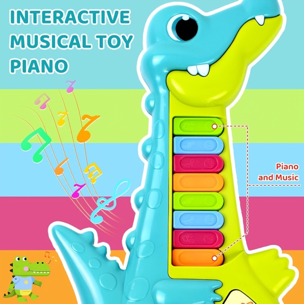 Educational Piano Guitar Toy for Toddlers 1-2 Years – Baby Musical Toy with Animal Sounds & Lights | 12-18 Months Boy Girl | 1st Birthday Gift & Christmas Present for Kids
