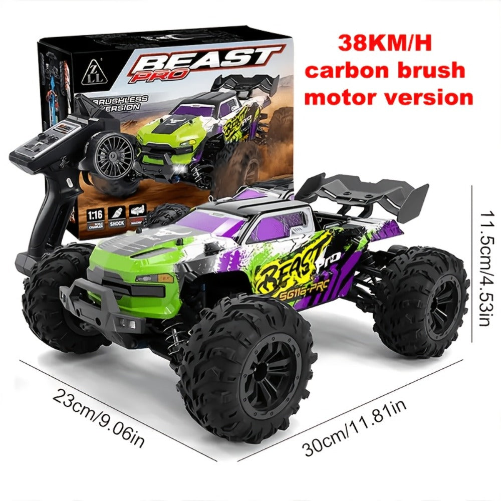 4WD RC Off-Road Car with Brushed or Brushless Dual-Battery Options