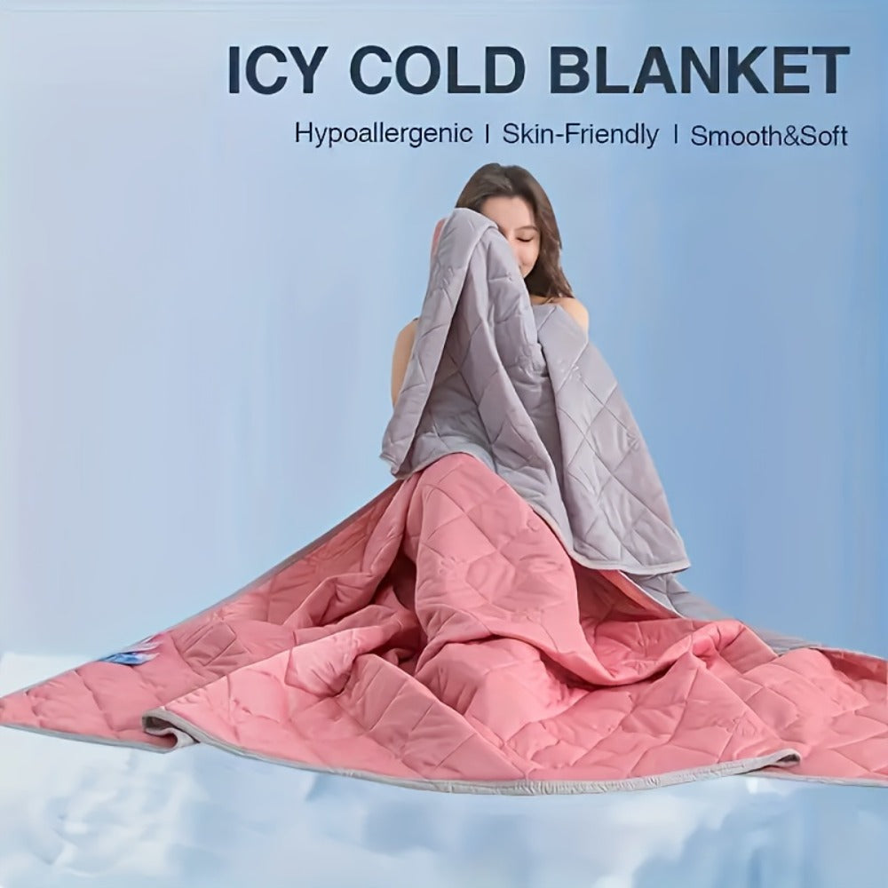 Cooling Blanket for Hot Sleepers – Lightweight Breathable Summer Comforter, Air-Cooled Moisture-Wicking Blanket for Adults, Queen & King Size