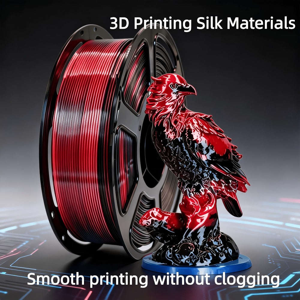 Dual Color PLA Filament 1.75mm 250g Vacuum Packed – Neatly Wound High Precision ±0.02mm Smooth Printing Two-Tone Gradient 3D Printer Filament | Dual Color PLA Spool for FDM 3D Printers Hobby Makers