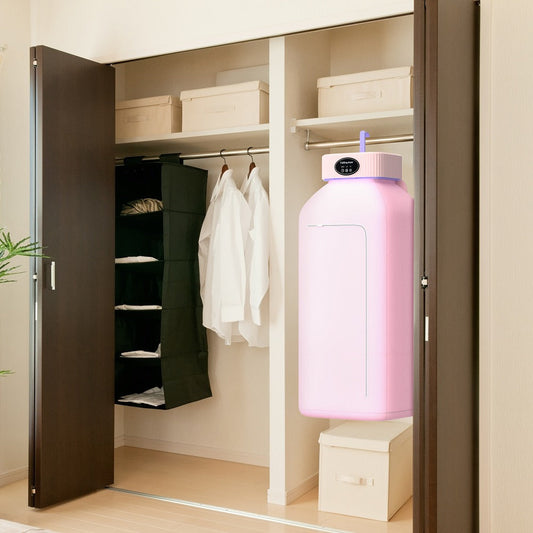 Portable Clothes Dryer with LED UV Light, Foldable Design and Timer