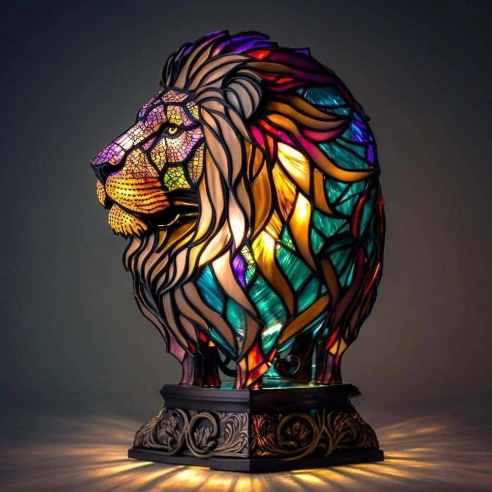 3D Resin Animal Night Light – Bohemian Vintage Dragon, Owl & Sea Turtle Stained Desk Lamp for Bedroom, Home Decor, Birthday & Christmas Gift (Dragon / Owl / Sea Turtle)
