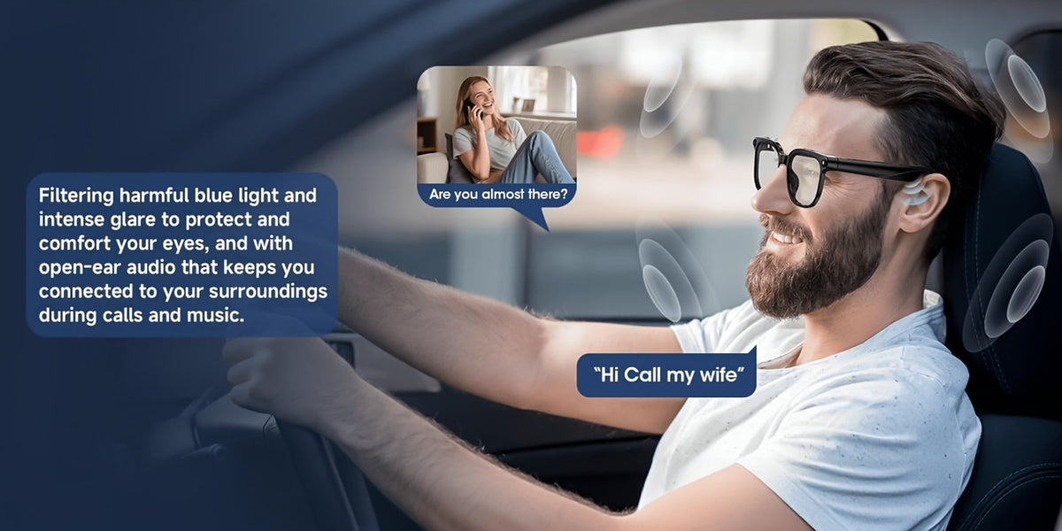 AI Translation Glasses with Camera 8MP HD Video & Photochromic Lenses – Voice Assistant | Object Recognition | Hands-Free Music & Calls | Wireless Smart Eyewear for Travel Business Daily Use | Tech Gift