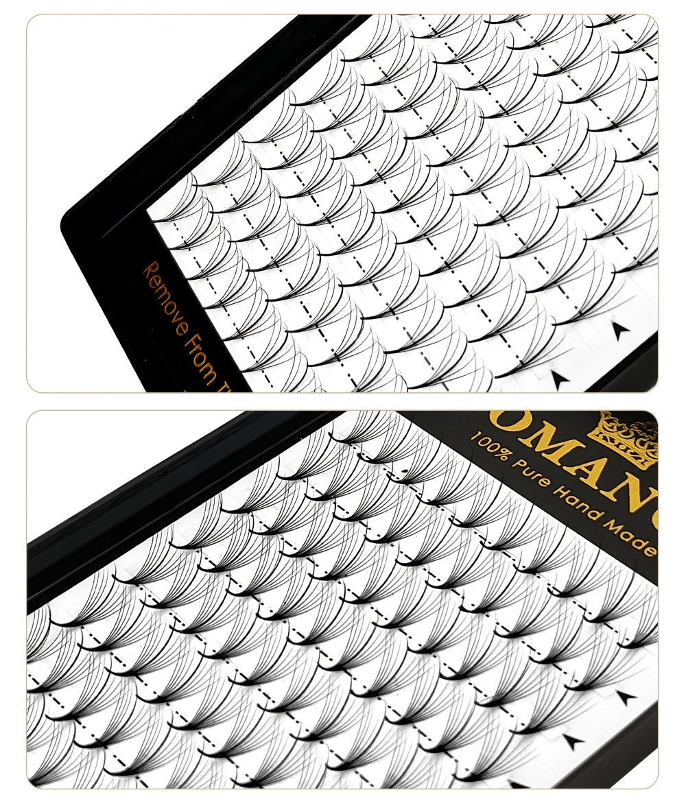 120-Fan Tray Premade Volume Lash Extensions 5D 7D 9D Wispy Faux Mink Eyelash Extensions C D Curl Mix 8-15mm Fluffy Pointy Base Individual Lashes for DIY Beginners Natural Look