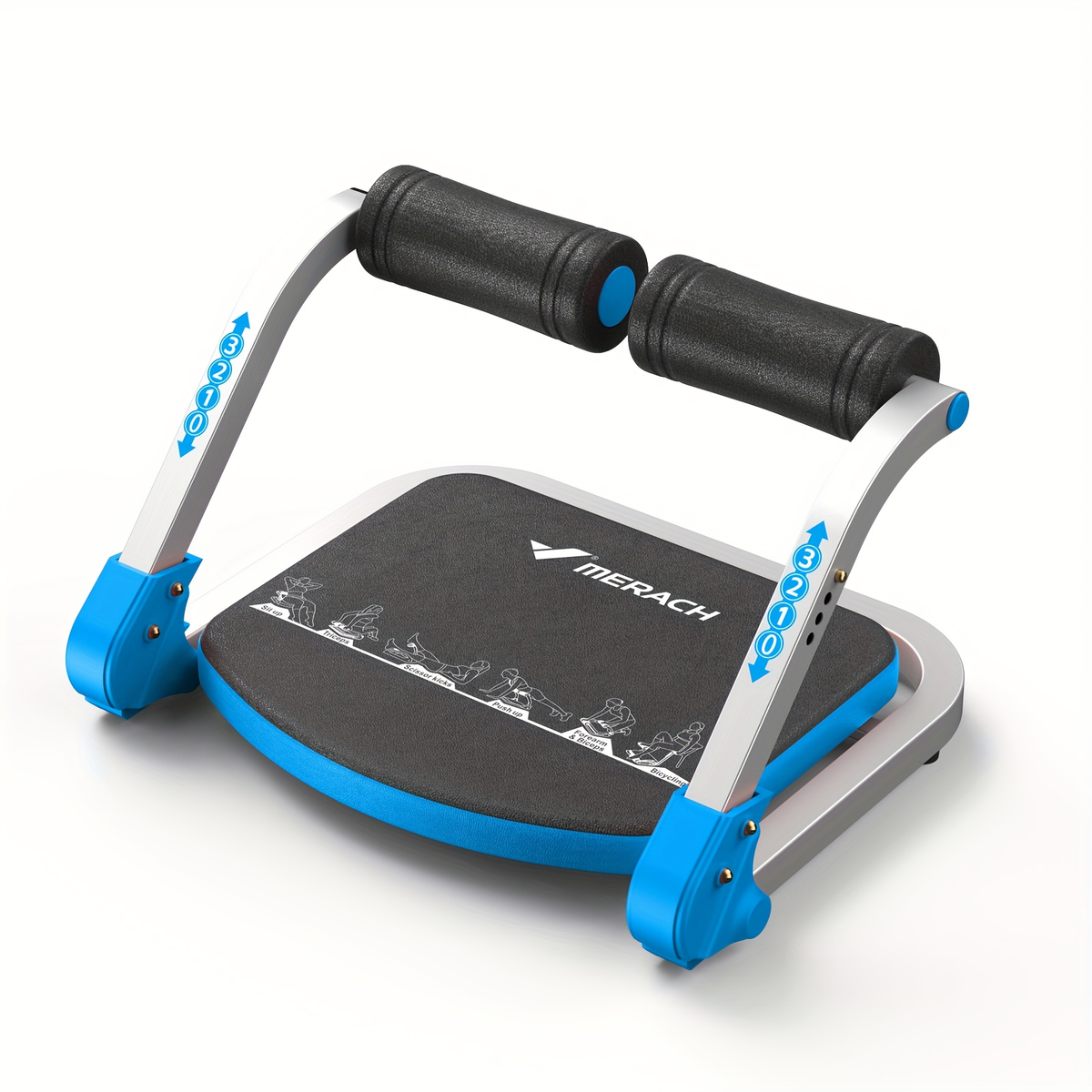 Ab Trainer Abdominal Machine – Multifunctional Core Strength Trainer for Home Gym, Waist Slimming & Belly Fat Workout, Adjustable Ab Roller Exercise Equipment for Men & Women, Red & Blue Available