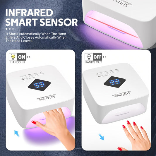 Rechargeable UV LED Nail Lamp with 30 LEDs and Three Timer Settings