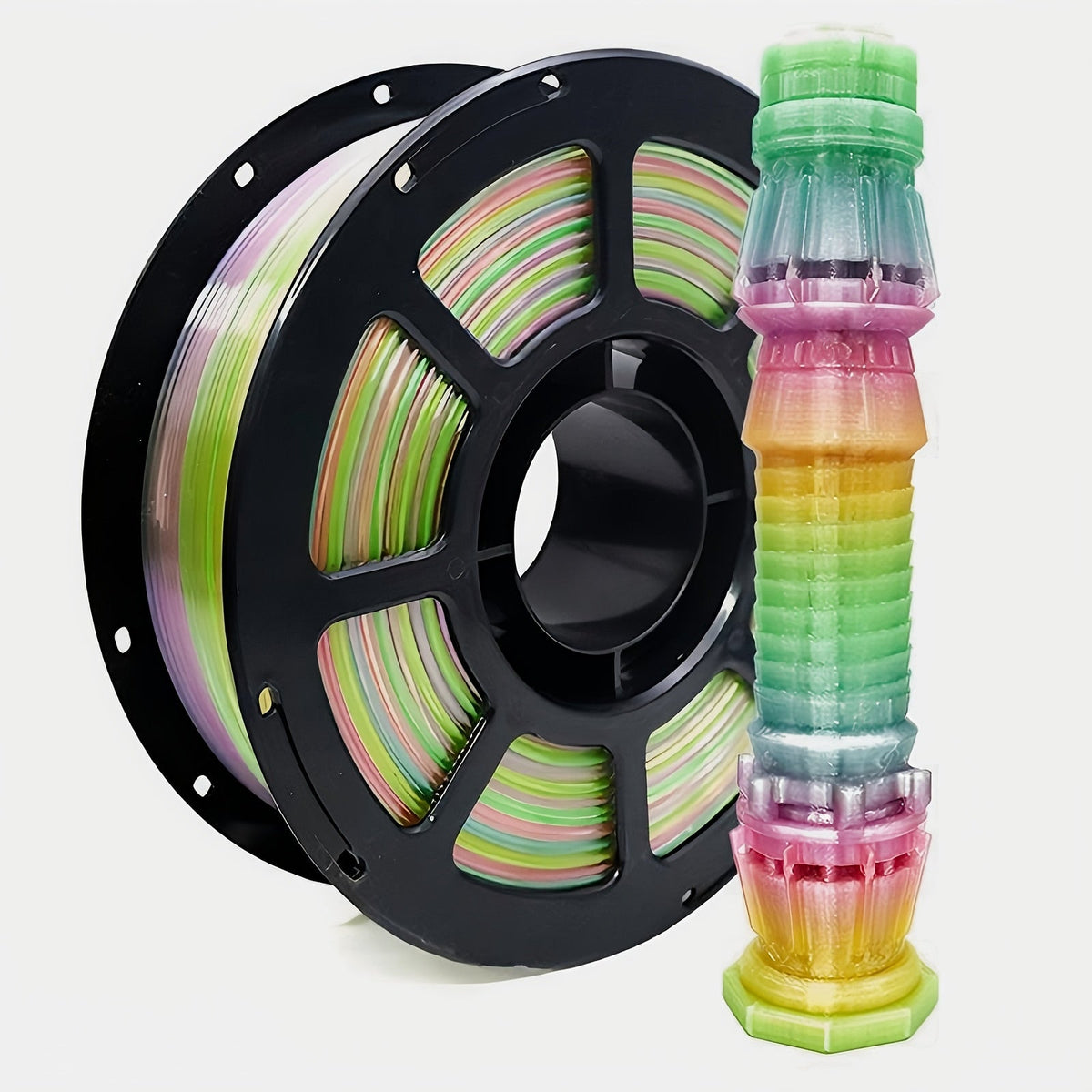 Engineering-Grade PETG Filament 1.75mm 1kg Tangle-Free – High-Speed Precision Strong Tough 3D Printing Filament 2.2lb Neat Winding Full Spool | FDM Compatible Functional Parts Prototypes Outdoor Use