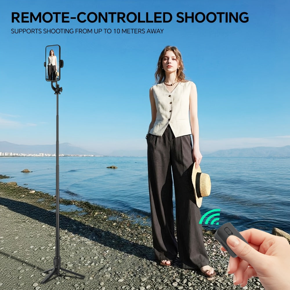 40 Inch Bluetooth Selfie Stick Tripod with Wireless Remote & 360° Rotation – 2-in-1 Extendable Phone Stand Compatible with iPhone 16 15 14 13 12 11 Android Smartphones for Vlog Travel Photography