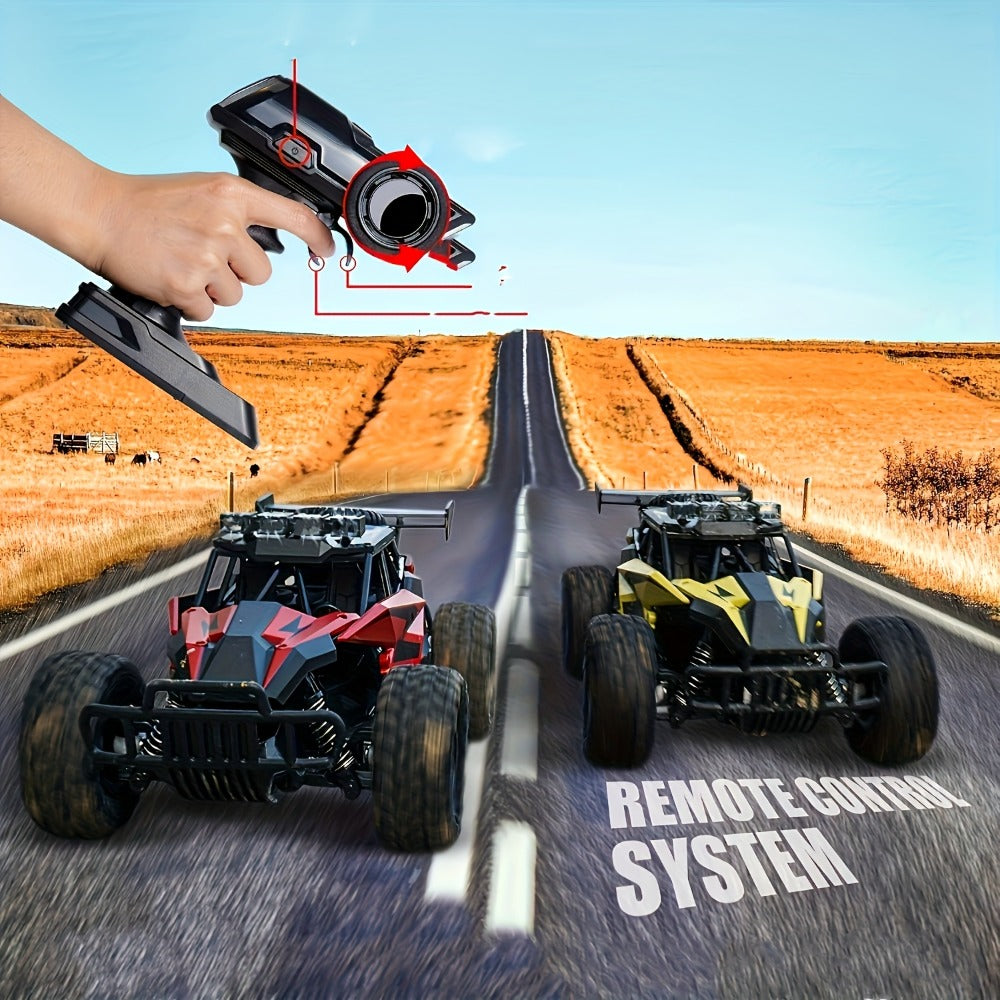 Colorful LED RC Off-Road Car with Red Buggy & Yellow Vehicle Options