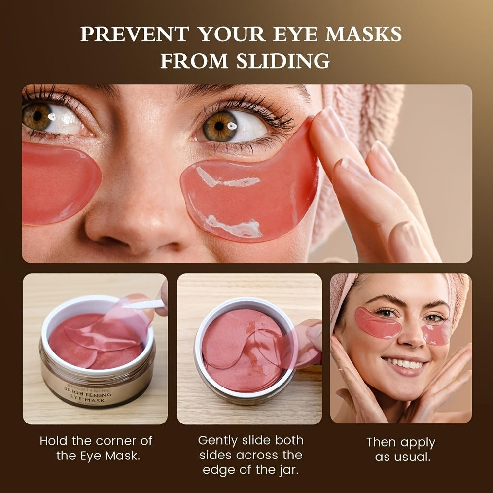 Under Eye Masks Caffeine & Collagen 60 or 120 Pcs - Hydrating Eye Patches with Niacinamide Hyaluronic Acid for Dark Circles Puffiness Fine Lines All Skin Types Unisex