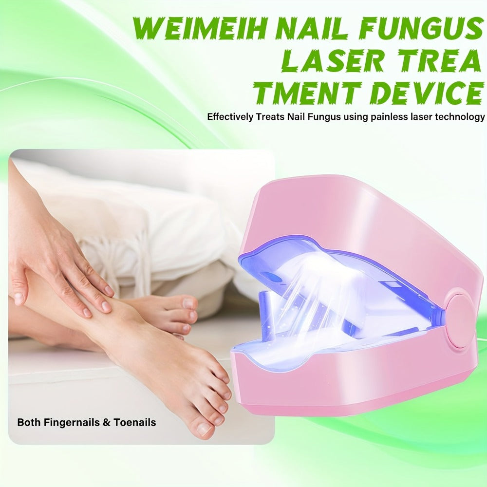 Nail Fungus Laser Device FDA Cleared 7-Minute Home Treatment for Toenail Fingernail Fungal Infections Portable Nail Care Device Fast-Acting Laser Nail Treatment