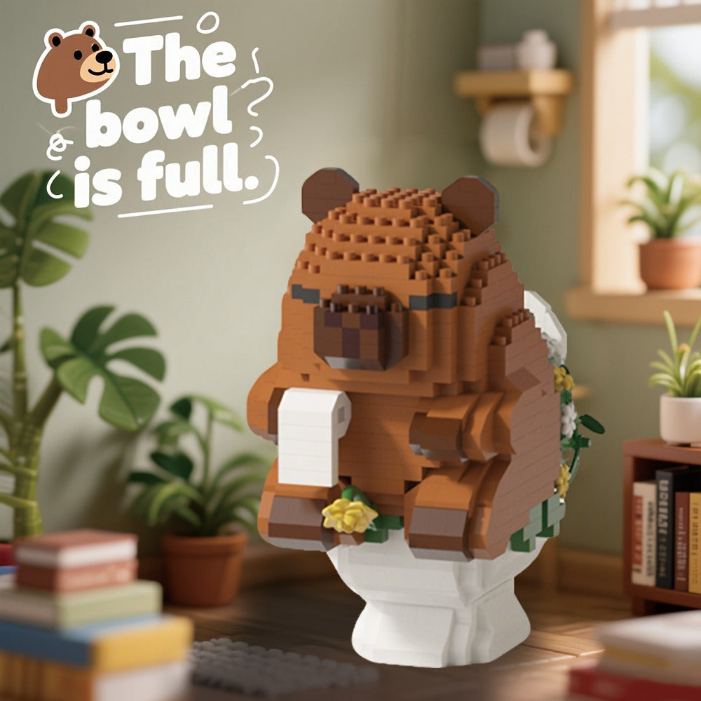 Capybara Micro Brick Scene Building Set with 4 Design Options
