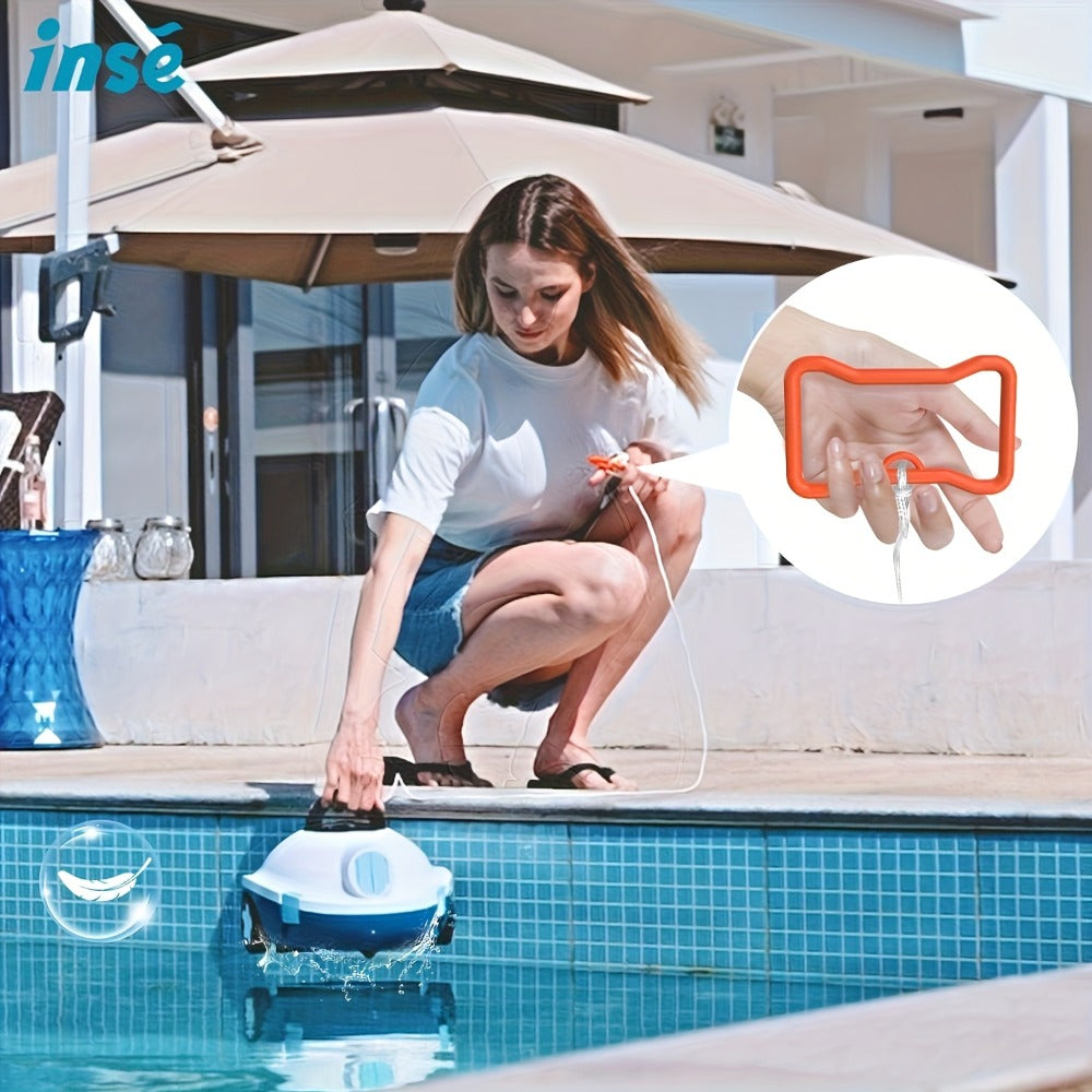 Cordless Robotic Pool Cleaner with 90-Min Runtime – Self-Parking Auto Vacuum | Floating Bracelet Retrieval | Covers 65Ft / 1100 Sq Ft | Lightweight for Above Ground & In-Ground Flat Bottom Pools | 5 Colors