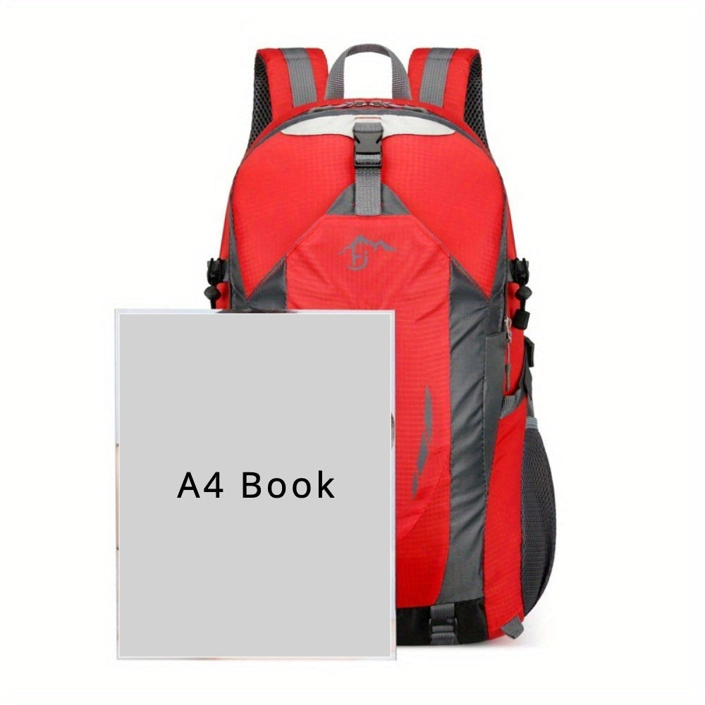 Hiking Backpack 25.8L Outdoor Mountaineering Bag – Large Capacity Travel Sports Rucksack with Torso Adjustment for Trekking, Camping, Climbing & Day Trips, Available in Red, Blue, Black & Orange