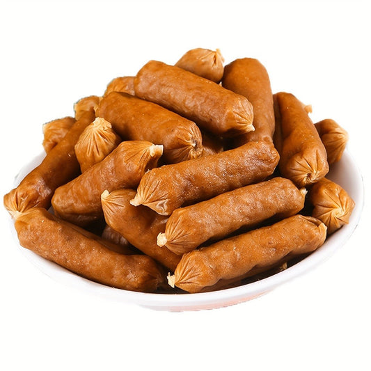 Soft Dog Sausage Treats in Chicken or Duck Flavor, Multiple Pack Sizes for Training