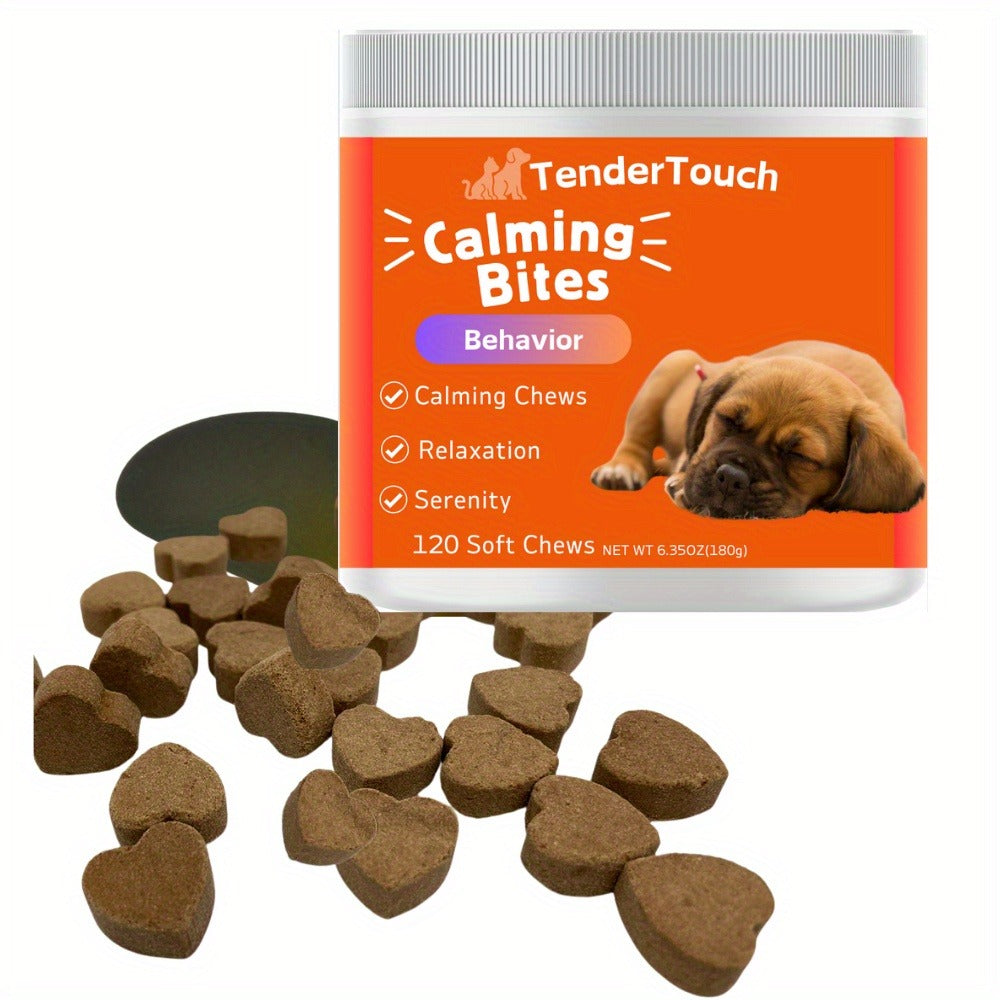 Dog Calming Chews 120ct | Natural Relaxation & Stress Relief Supplement for Dogs, Emotional Balance Support, Chill-Out Canine Soft Chews for Anxiety, Thunderstorms & Separation, 200g / 7.05oz