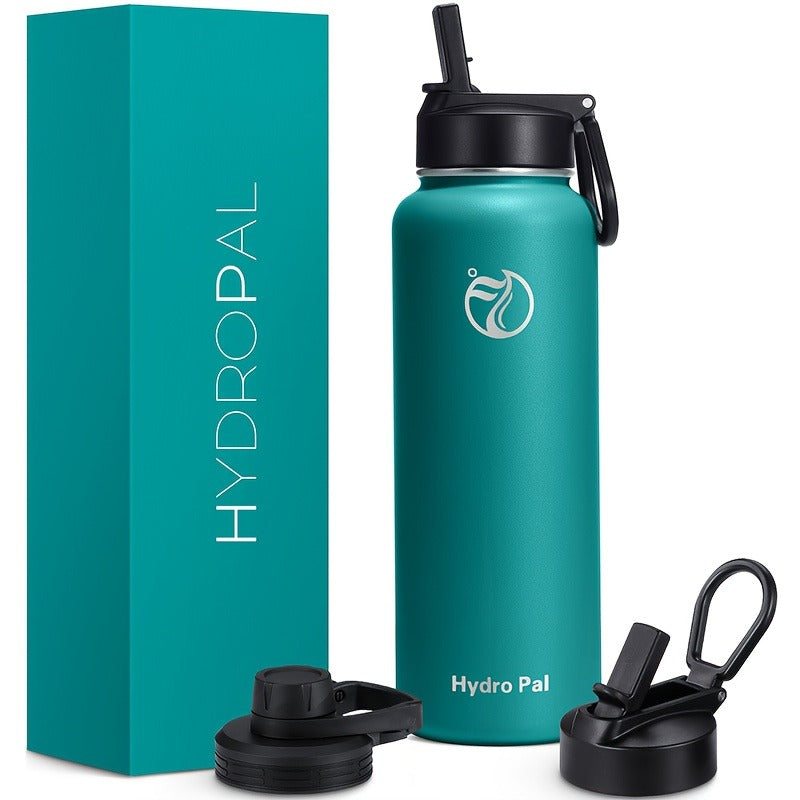 40oz Vacuum Insulated Water Bottle Stainless Steel Water Jug with 2-in-1 Lid Chug Lid Straw Lid Double Wall Hot Cold 12 Hours Leakproof for Gym Camping Travel