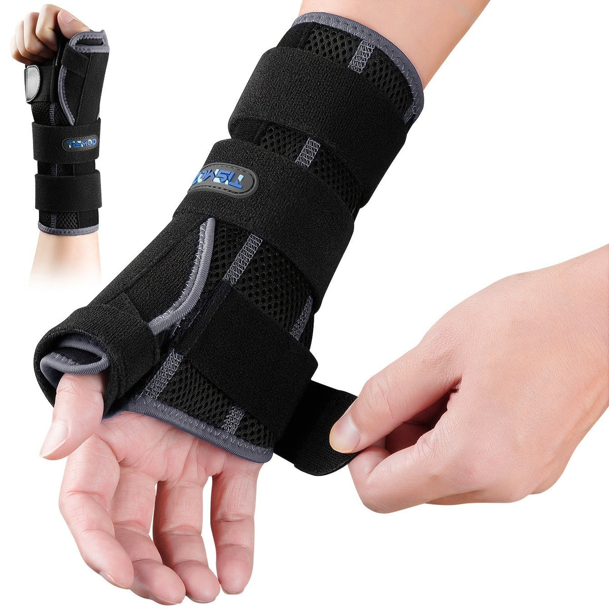 Wrist & Thumb Brace Complete Support Set with Adjustable Shoulder Strap, Night Clip Stabilizer, Wrist Tube & Hand Support – Unisex Compression Wrap for Pain Relief