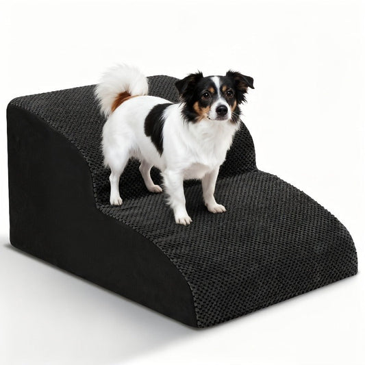 Dog Stairs for High Beds & Sofa - Extra Wide Foam Steps with Non-Slip Bottom, 2/3/4 Steps, 6 Colors