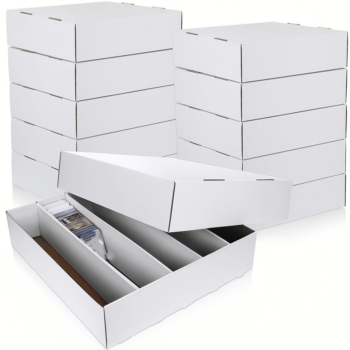 Trading Card Storage Box 20 Pack Cardboard 7x3.7x2.8 Inch Baseball Card Storage Boxes Collectible Cases for Sports Cards Gaming Cards TCG MTG Pokemon Card Collecting Holder Supplies Upgraded Version