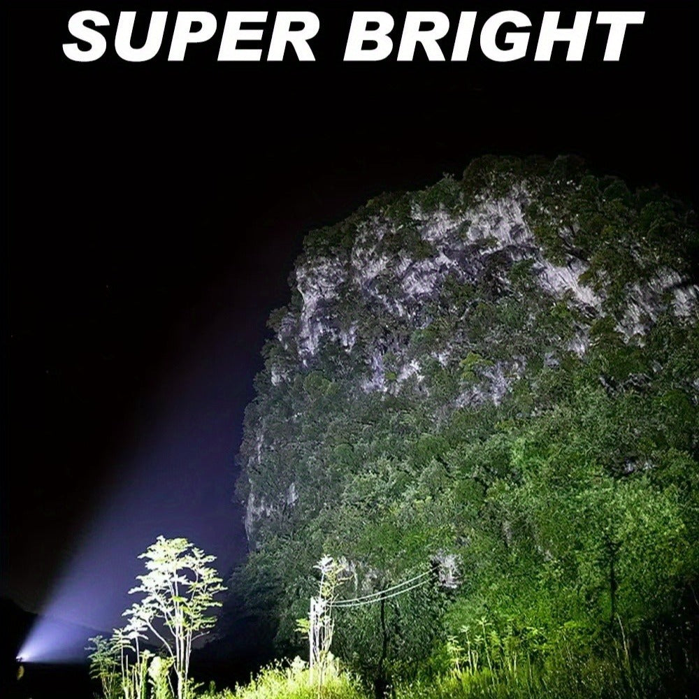 Rechargeable Headlamp 4 Pack, COB LED Head Lamp with Magnetic Base, USB Rechargeable Super Bright Headlight, Hands-Free Work Light for Camping Hiking Fishing Running Cycling, Hard Hat Clip Included