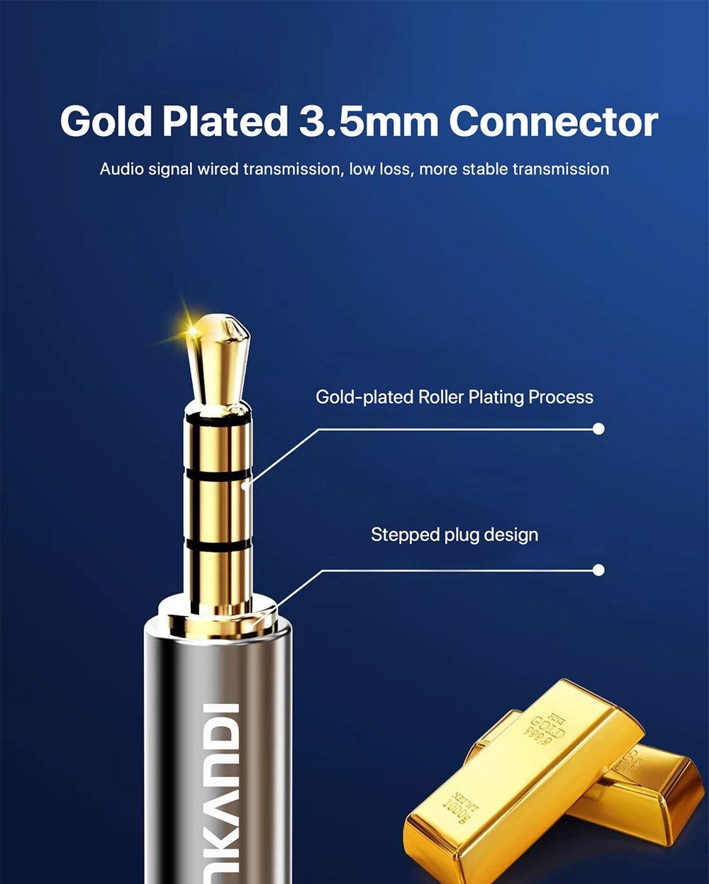 USB C to 3.5mm Audio Adapter with DAC Chip | SUNKANDI TRRS Headphone Jack Converter for iPhone 15 16 Galaxy S24 S23 iPad MacBook & All USB-C Devices – Hi-Fi Car Stereo Cord