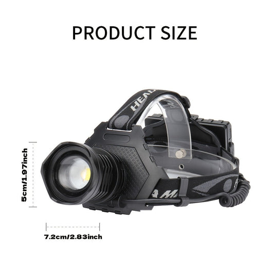 LED Headlamp, 1700 Lumens with XHP-70 LED, 6000mAh Battery and 3 Light Modes