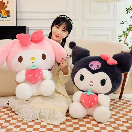 Strawberry Character Plush Doll, 9.84-Inch Listed Size, Two Styles