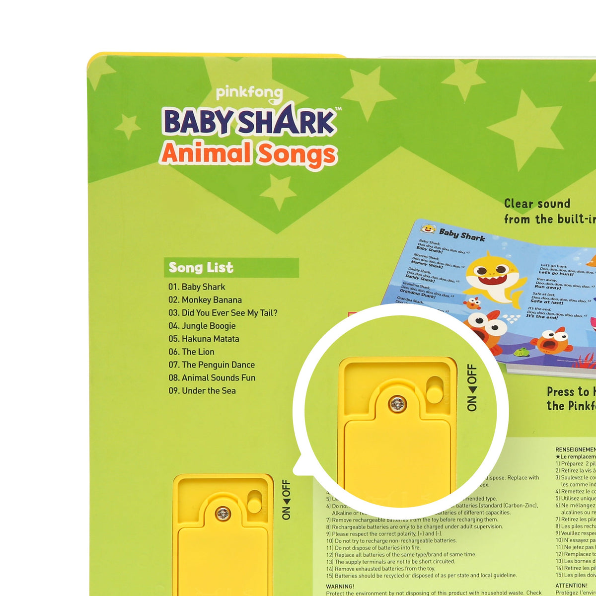 Baby Shark Sound Book for Toddlers — Pinkfong 10-Button Interactive Animal Songs Sing-Along Nursery Rhymes Learning Book Kids Ages 1-3, Birthday Baby Shower Christmas Gift