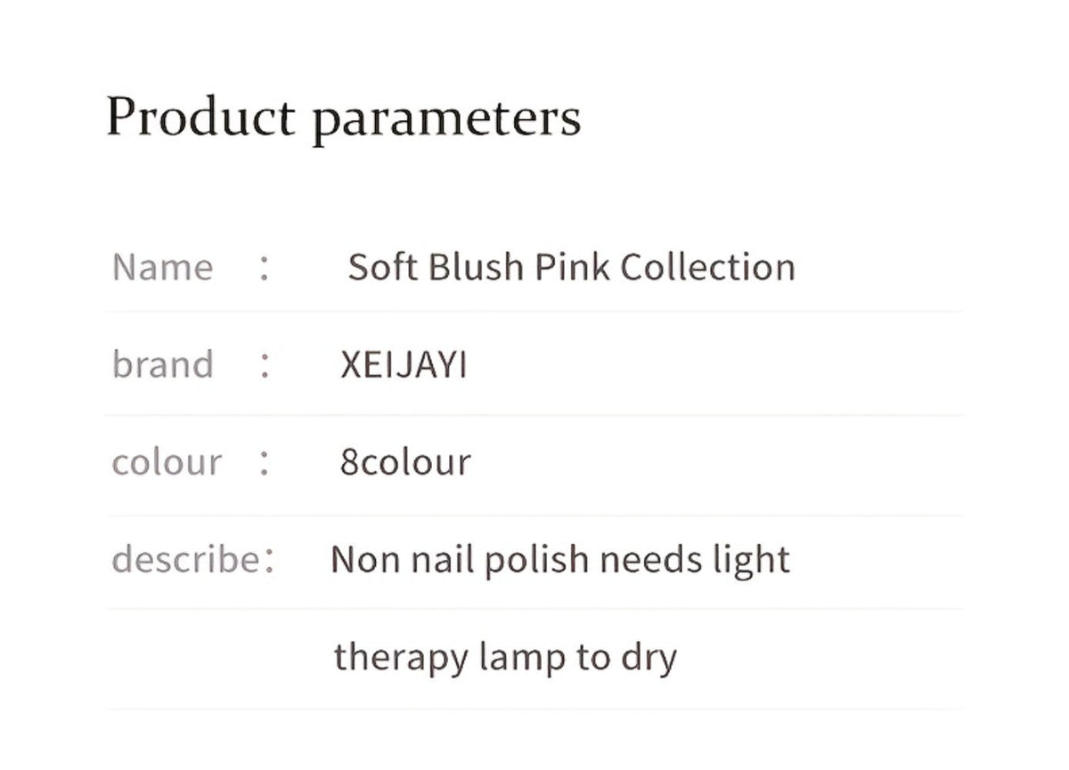 Gel Nail Polish Set 8 Colors Semi-Permanent Soak-Off LED Cure Long-Lasting Manicure Kit - 0.51oz Each Bottle Gentle Pink Shades 001-008 DIY Home Salon Nail Art Gift for Women