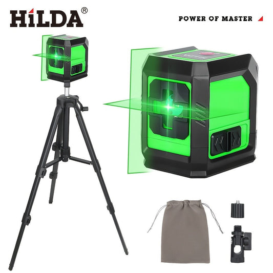 Green Cross-Line Laser Level with Self-Leveling and Optional 39-Inch Tripod