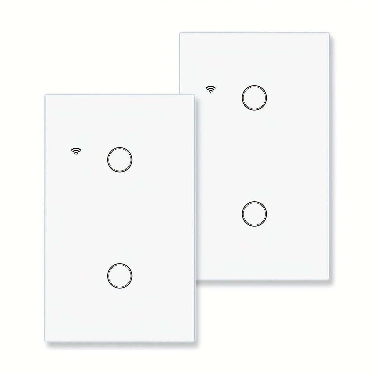 No Neutral Wire Smart Touch Wall Switch MOES WiFi 1/2/3 Gang Single Fire, Works with Alexa & Google Home, App Remote Control, 2.4GHz 110V White – 2 Pack 3 Pack Smart Light Switch