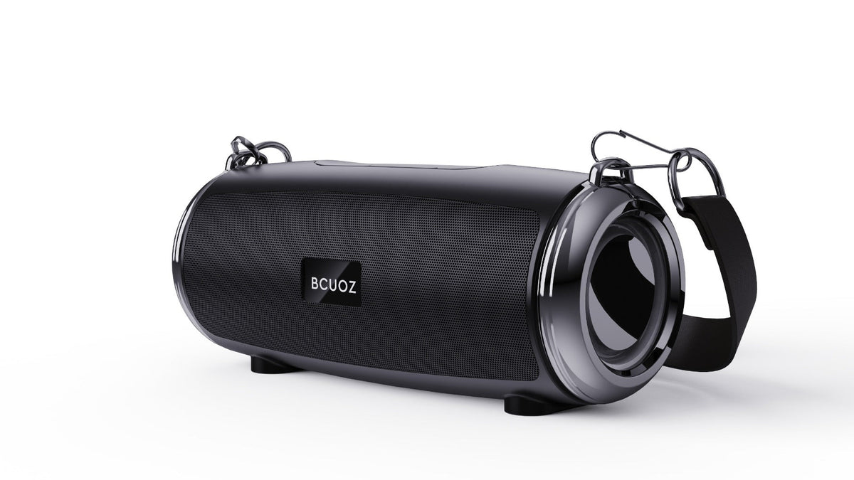 3D Surround Sound Bluetooth Speaker with Subwoofer BCUOZ, Portable Wireless Bass Speaker TWS Stereo, Hands-Free Calling, FM Radio, AUX USB Input, Deep Bass Compact Speaker for Home Outdoor Travel Office